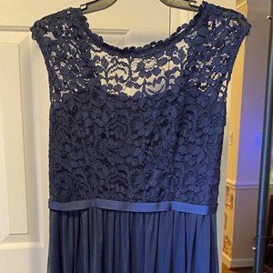Navy with lace detail dress